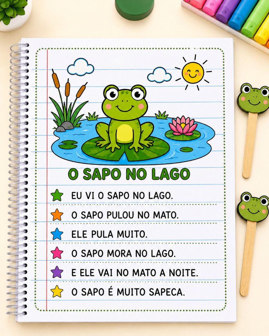 Atividade de leitura O Sapo no Lago