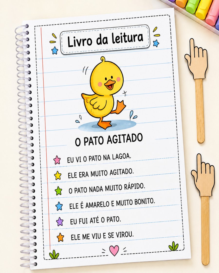 Atividade de leitura O Pato Agitado